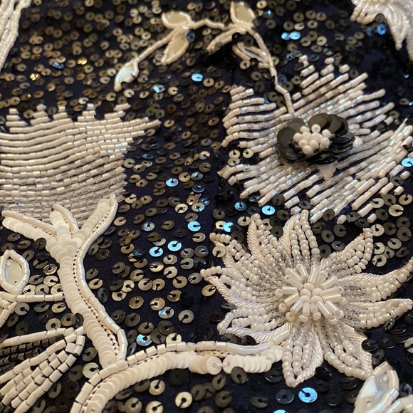 Escada 💯Silk All Sequin Stunning Fully Silk Lined Blazer Made in Germany - Picture 10 of 16